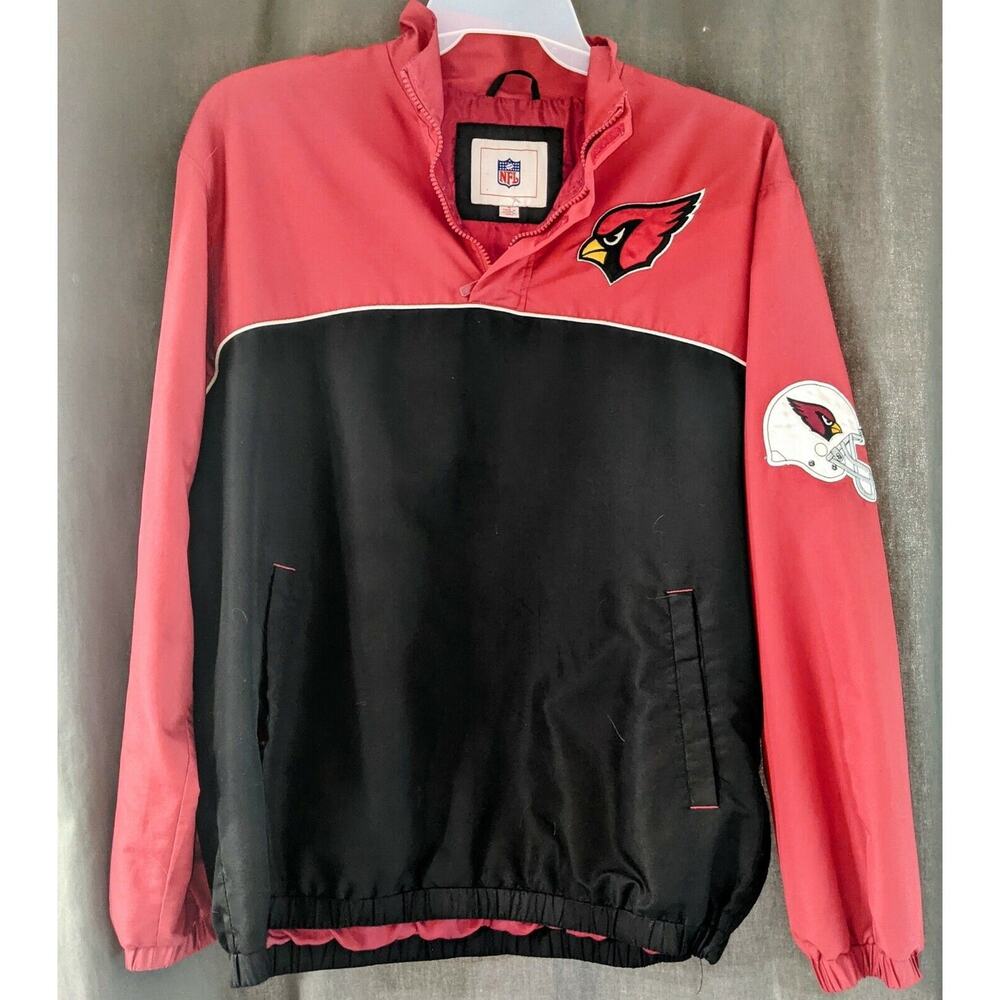 Arizona Cardinals Windbreaker Jacket Red and Black NFL Size M Embroidered Jacket